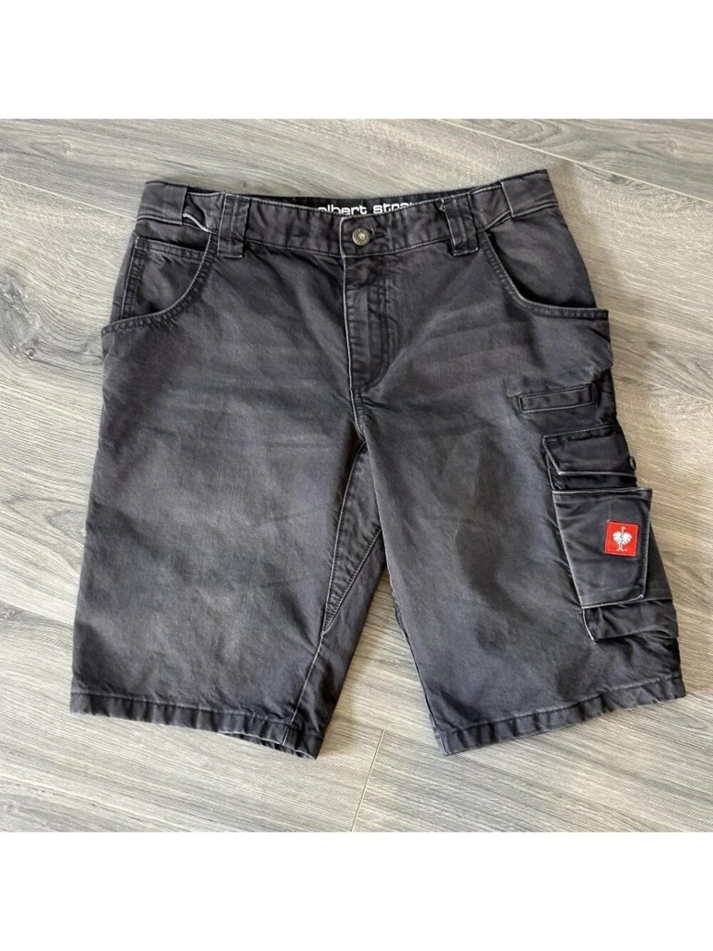 Engelbert Strauss Shorts Mens 32x12 Gray Cargo Worker Workwear Utility 12 Inseam